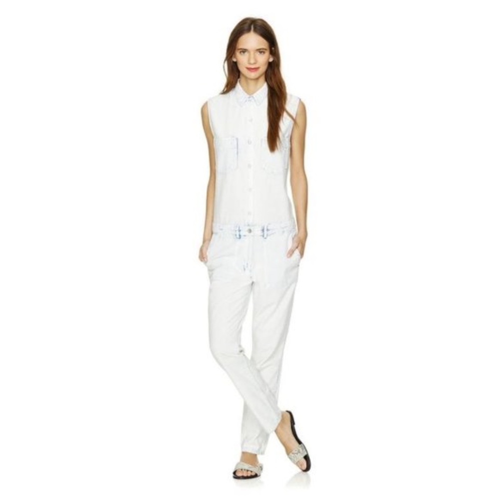 Community Virtus Bleach Wash Cotton Jumpsuit Sz XS